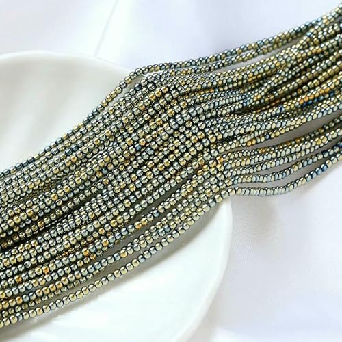2 mm, 175 Stück, österreichische Kristallperlen, runde Glasperlen, lose Abstandsperlen für die Schmuckherstellung, DIY-Armband, Halskettenzubehör, 14–2 mm (175 Stück) von VIEPGJ