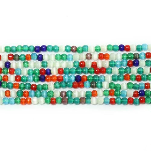 2 mm kleine Katzenaugenperlen, Naturstein, rund, glatt, lose Perlen für Schmuckherstellung, DIY-Charms, Armbänder, Zubehör, 15 Zoll, gemischte Farben, 2 mm (ca. 160 2 mm kleine Katzenaugenperlen, Naturstein, rund, glatt, lose Perlen für Schmuckherstellung, DIY-Charms, Armbänder, Zubehör, 15 Zoll, gemischte Farben, 2 mm (ca. 160 von VIEPGJ