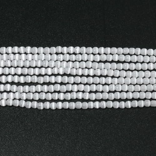 2 mm kleine Katzenaugenperlen, Naturstein, rund, glatt, lose Perlen für Schmuckherstellung, Zubehör, DIY-Charms, Armbänder, Zubehör, 15 Zoll, weiß, 2 mm (ca. 160 Stü 2 mm kleine Katzenaugenperlen, Naturstein, rund, glatt, lose Perlen für Schmuckherstellung, Zubehör, DIY-Charms, Armbänder, Zubehör, 15 Zoll, weiß, 2 mm (ca. 160 Stü von VIEPGJ