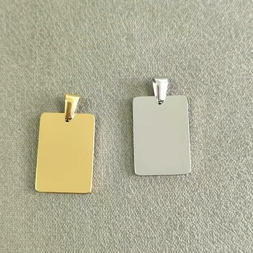 20 Stück/Los 15 x 22 mm Größe 304 Edelstahl Spiegelpoliert Rechteck Charms Anhänger Zubehör DIY Schmuckherstellung Halskette-1 20 Stück/Los 15 x 22 mm Größe 304 Edelstahl Spiegelpoliert Rechteck Charms Anhänger Zubehör DIY Schmuckherstellung Halskette-1 von VIEPGJ