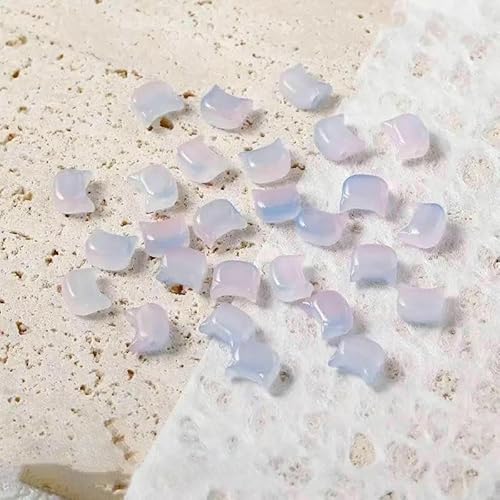 20 Stück 7 mm Katzenkopf-Glasperlen, süße Lampwork-Perlen für die Schmuckherstellung, DIY-Armbänder, Halsketten, Ohrring-Zubehör, 5–7 mm (20 Stück) von VIEPGJ