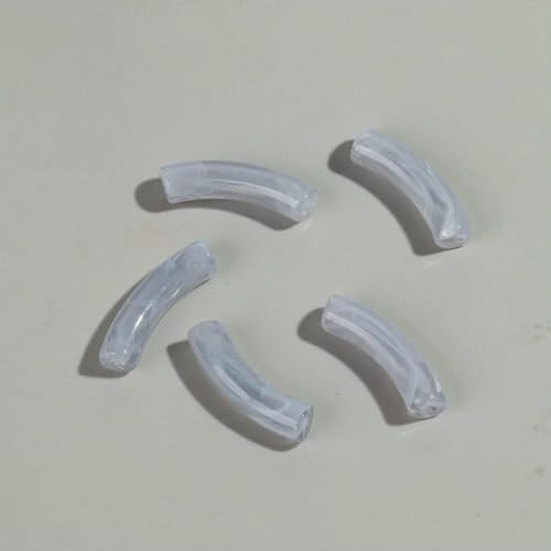 20 Stück 8 mm dünne Acryl-Röhrenperlen, zweifarbig, gebogenes Harzrohr, lose Perlen für DIY-Armbänder, Halsketten, Schmuckzubehör, hellgrau, 8 mm 20 Stück 8 mm dünne Acryl-Röhrenperlen, zweifarbig, gebogenes Harzrohr, lose Perlen für DIY-Armbänder, Halsketten, Schmuckzubehör, hellgrau, 8 mm von VIEPGJ