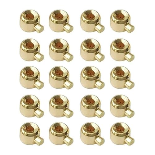 20 Stück praktische Perlenpositionierungsverschlüsse, Stopper, Abstandsperlen, Quetschperlen, Schmuckzubehör für handgefertigtes Kunsthandwerk, Gold, flach, Stil 1 von VIEPGJ