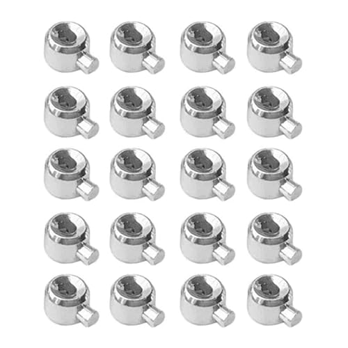 20 Stück praktische Perlenpositionierungsverschlüsse, Stopper, Abstandsperlen, Quetschperlen, Schmuckzubehör für handgefertigtes Kunsthandwerk, Silber, flach, Stil 1 von VIEPGJ