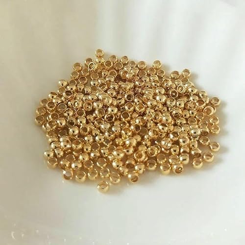 200 Stück/Beutel Kugel-Quetschperlen, Stopper, Abstandshalter, Endperlen, 2 mm/2,5 mm/3,0 mm, für DIY-Schmuckherstellung, Zubehör – 18 Karat vergoldet – 3,0 mm – 200 Stück 200 Stück/Beutel Kugel-Quetschperlen, Stopper, Abstandshalter, Endperlen, 2 mm/2,5 mm/3,0 mm, für DIY-Schmuckherstellung, Zubehör – 18 Karat vergoldet – 3,0 mm – 200 Stück von VIEPGJ