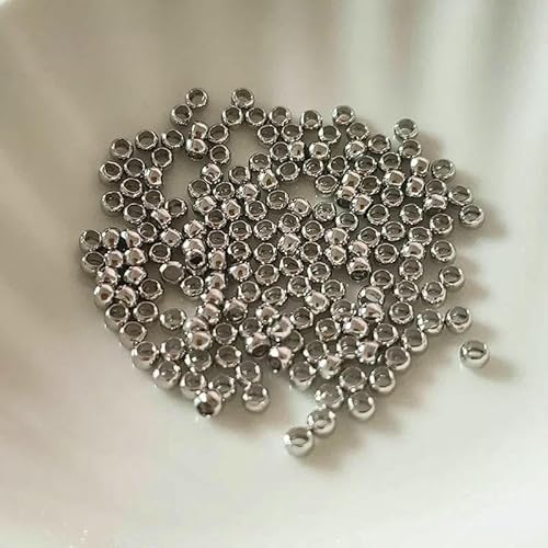 200 Stück/Beutel Kugel-Quetschperlen, Stopper, Abstandshalter, Endperlen, 2 mm/2,5 mm/3,0 mm, für DIY-Schmuckherstellung, Zubehör – rhodiniert – 2 mm – 200 Stück 200 Stück/Beutel Kugel-Quetschperlen, Stopper, Abstandshalter, Endperlen, 2 mm/2,5 mm/3,0 mm, für DIY-Schmuckherstellung, Zubehör – rhodiniert – 2 mm – 200 Stück von VIEPGJ