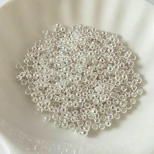 200 Stück/Beutel Kugel-Quetschperlen, Stopper, Abstandshalter, Endperlen, 2 mm/2,5 mm/3,0 mm, für DIY-Schmuckherstellung, Zubehör – versilbert – 2 mm – 200 Stück 200 Stück/Beutel Kugel-Quetschperlen, Stopper, Abstandshalter, Endperlen, 2 mm/2,5 mm/3,0 mm, für DIY-Schmuckherstellung, Zubehör – versilbert – 2 mm – 200 Stück von VIEPGJ