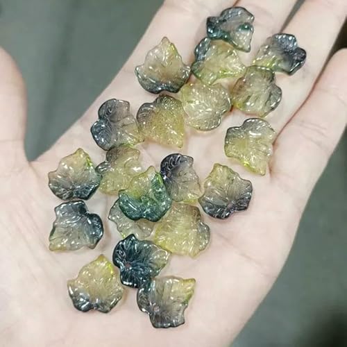 20pcs 15MM New Leaf Shape Lampwork Beads Multi Gradient Color Glass Beads For Jewelry Making Handmade DIY Hairpin Accessories-6-15mm(20pcs) von VIEPGJ