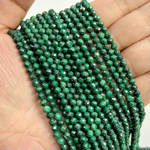 2mm 3.0mm 4.0mm Natural Stone Beads Faceted Green Malachite Turquoises Agates Quartz Spacer Beads for Jewelry Making DIY Accessries-Real Malachite-2mm about 180p 2mm 3.0mm 4.0mm Natural Stone Beads Faceted Green Malachite Turquoises Agates Quartz Spacer Beads for Jewelry Making DIY Accessries-Real Malachite-2mm about 180p von VIEPGJ