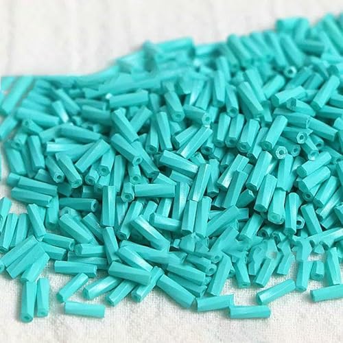 2x6mm einfarbige Spiralröhrenperlen, handgefertigte DIY-Perlen, lose Perlen, Glasreisperlen, Armband, Halskette, Material-TW24-2x6mm 100g 2600Stk von VIEPGJ