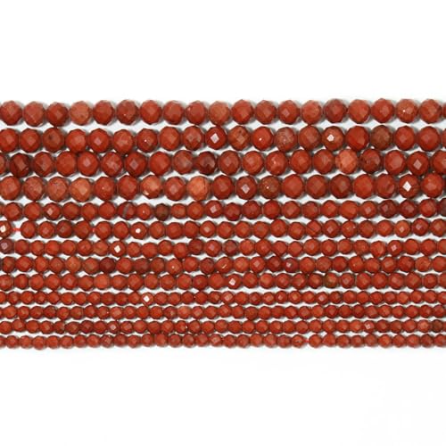 3 4,0 mm natürliche facettierte Citrin-Opal-Jade-Onyx-Edelsteinperlen, runde Mineralperlen zur Schmuckherstellung, DIY-Armbandzubehör, Redstone, 2 mm (ca. 170 Stück) von VIEPGJ