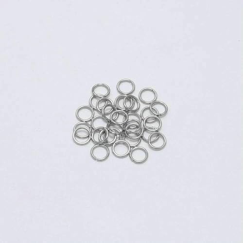 30–200 Stück 3–25 mm Edelstahl-Spaltring, offene Einzelschlaufen, Biegeringe, Verbinder für DIY-Schmuckherstellung, Zubehör, 0,7 x 5 mm, 200 Stück von VIEPGJ