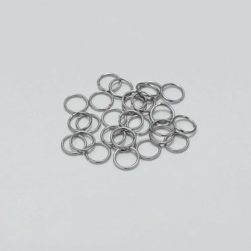 30–200 Stück 3–25 mm Edelstahl-Spaltring, offene Einzelschlaufen, Biegeringe, Verbinder für die Herstellung von DIY-Schmuckstücken, Zubehör – 0,8 x 5 mm, 200 Stück von VIEPGJ