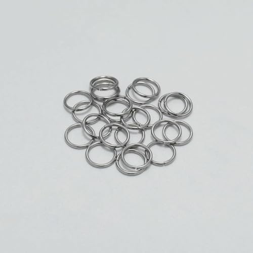 30–200 Stück 3–25 mm Edelstahl-Spaltring, offene Einzelschlaufen, Biegeringe, Verbinder für die Herstellung von DIY-Schmuckstücken, Zubehör – 0,8 x 7 mm, 200 Stück von VIEPGJ
