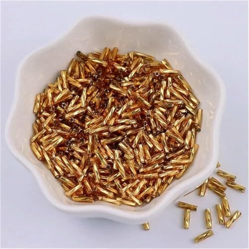 300 Stück 11/0 Röhrenperlen, 2 x 6 mm, gedrehte Glasperlen, spiralförmige Rocailles-Perlen für DIY-Armbänder, Schmuck, Kleiderherstellung, Kleidungsstücke, Zubehör – Dunkelgold 9 300 Stück 11/0 Röhrenperlen, 2 x 6 mm, gedrehte Glasperlen, spiralförmige Rocailles-Perlen für DIY-Armbänder, Schmuck, Kleiderherstellung, Kleidungsstücke, Zubehör – Dunkelgold 9 von VIEPGJ