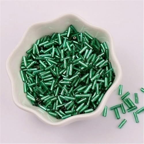 300 Stück 11/0 Röhrenperlen 2 x 6 mm Twist-Bugles Glasperlen Spiralförmige Rocailles für DIY-Armbänder, Schmuck, Kleiderherstellung, Kleidungsstücke, Zubehör - Pfauengrün 32-2 x 6 mm, 450 g, 1350 300 Stück 11/0 Röhrenperlen 2 x 6 mm Twist-Bugles Glasperlen Spiralförmige Rocailles für DIY-Armbänder, Schmuck, Kleiderherstellung, Kleidungsstücke, Zubehör - Pfauengrün 32-2 x 6 mm, 450 g, 1350 von VIEPGJ