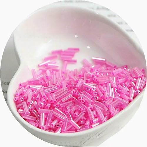 300 cremefarbene Rocailles-Perlen 11/0, Röhrenperle 2 x 6 mm, Glasperlen, DIY-Schmuckherstellung, Damenaccessoires-NYG16-2 x 6 mm, 300 Stück von VIEPGJ