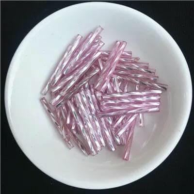 36 Stück/Los, 2,5 mm x 25 mm, gedrehte tschechische Saatperlen, Abstandshalter, Glasperlen, Röhren, Trompeten, DIY-Schmuckherstellung/Nähzubehör für Damenbekleidung, Hellrosa 36 Stück/Los, 2,5 mm x 25 mm, gedrehte tschechische Saatperlen, Abstandshalter, Glasperlen, Röhren, Trompeten, DIY-Schmuckherstellung/Nähzubehör für Damenbekleidung, Hellrosa von VIEPGJ