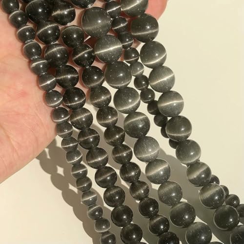 4/6/8/10/12 mm rosafarbene Katzenaugen-Opalperle, Naturstein, Glasperlen, lose Perlen zur Schmuckherstellung, DIY-Armbänder, Zubehör, 15 Zoll, grau, 12 mm, 30 Stück Perlen 4/6/8/10/12 mm rosafarbene Katzenaugen-Opalperle, Naturstein, Glasperlen, lose Perlen zur Schmuckherstellung, DIY-Armbänder, Zubehör, 15 Zoll, grau, 12 mm, 30 Stück Perlen von VIEPGJ