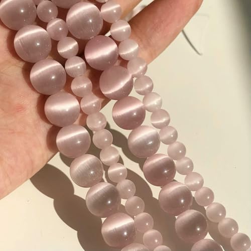 4/6/8/10/12 mm rosafarbene Katzenaugen-Opalperle, Naturstein, Glasperlen, lose Perlen zur Schmuckherstellung, DIY-Armbänder, Zubehör, 15 Zoll, hellrosa, 12 mm, 30 Stück Perlen 4/6/8/10/12 mm rosafarbene Katzenaugen-Opalperle, Naturstein, Glasperlen, lose Perlen zur Schmuckherstellung, DIY-Armbänder, Zubehör, 15 Zoll, hellrosa, 12 mm, 30 Stück Perlen von VIEPGJ