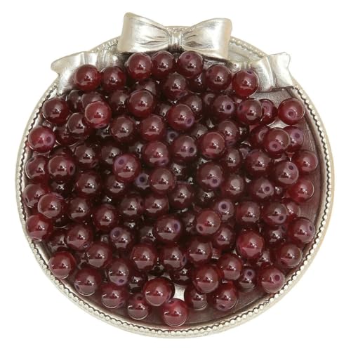 4/6/8/10 mm, mit Gelee bemalte, runde Jade-Imitat-Glasperlen – DIY-Schmuck (Armband/Halskette) und Zubehör, 100/50/20 Stück/Packung, BGD, 10 mm, 20 Stück von VIEPGJ