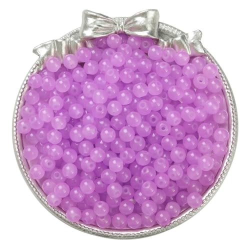 4/6/8/10 mm, mit Gelee bemalte, runde Jade-Imitat-Glasperlen – DIY-Schmuck (Armband/Halskette) und Zubehör, 100/50/20 Stück/Packung, LPR, 10 mm, 20 Stück von VIEPGJ