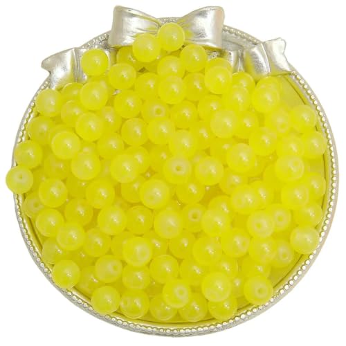 4/6/8/10 mm, mit Gelee bemalte, runde Jade-Imitat-Glasperlen – DIY-Schmuck (Armband/Halskette) und Zubehör, 100/50/20 Stück/Packung, YL, 6 mm, 100 Stück von VIEPGJ