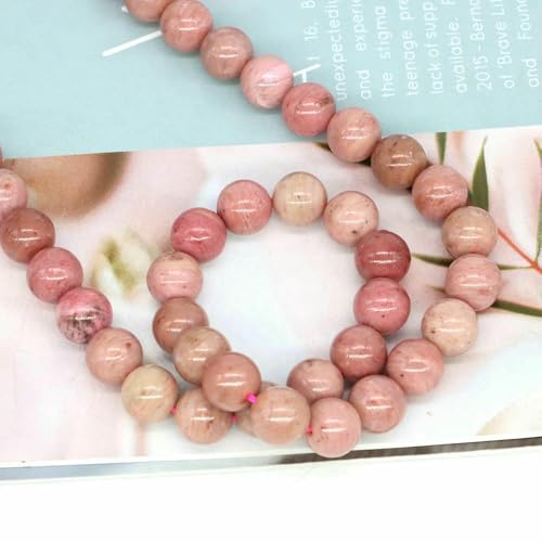 4/6/8/10 mm Natursteinperlen, Tigerauge, Amethyst, Rosenquarz, Achat, lose Abstandsperlen für die Schmuckherstellung, DIY-Armbänder und Halsketten – Rosa Rhodonit – 4/6/8/10 mm Natursteinperlen, Tigerauge, Amethyst, Rosenquarz, Achat, lose Abstandsperlen für die Schmuckherstellung, DIY-Armbänder und Halsketten – Rosa Rhodonit – von VIEPGJ