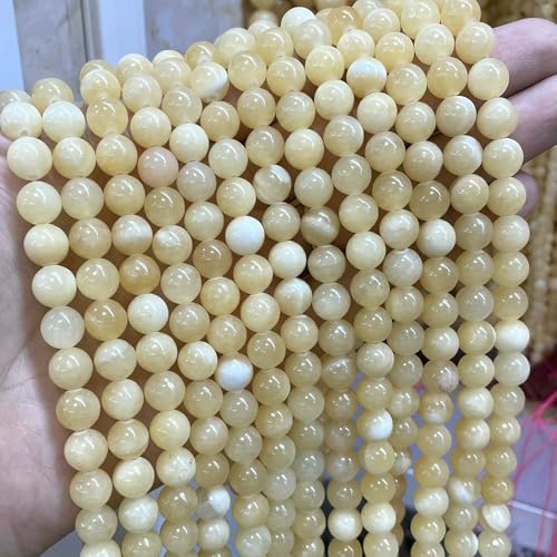 4–10 mm natürliche runde Tigerauge-Amazonit-Achat-Rosenquarz-Angelit-Lavasteinperlen zur Schmuckherstellung, DIY-Armbandzubehör, Gelbe Jade, 4,0 mm, 90 Stück Perlen 4–10 mm natürliche runde Tigerauge-Amazonit-Achat-Rosenquarz-Angelit-Lavasteinperlen zur Schmuckherstellung, DIY-Armbandzubehör, Gelbe Jade, 4,0 mm, 90 Stück Perlen von VIEPGJ