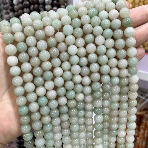 4–10 mm natürliche runde Tigerauge-Amazonit-Achat-Rosenquarz-Angelit-Lavasteinperlen zur Schmuckherstellung, DIY-Armbandzubehör, She Taicui, 10 mm, 35 Stück Perlen von VIEPGJ