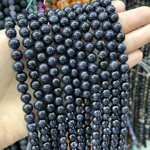 4–10 mm natürliche runde Tigerauge-Amazonit-Achat-Rosenquarz-Angelit-Lavasteinperlen zur Schmuckherstellung, DIY-Armbandzubehör, blauer Sandstein, 8 mm, 45 Stück Pe 4–10 mm natürliche runde Tigerauge-Amazonit-Achat-Rosenquarz-Angelit-Lavasteinperlen zur Schmuckherstellung, DIY-Armbandzubehör, blauer Sandstein, 8 mm, 45 Stück Pe von VIEPGJ