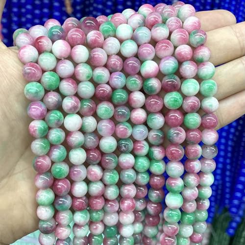 4–10 mm natürliche runde Tigerauge-Amazonit-Achat-Rosenquarz-Angelit-Lavasteinperlen zur Schmuckherstellung, DIY-Armbandzubehör, bunte Jade, 4,0 mm, 90 Stück Perlen 4–10 mm natürliche runde Tigerauge-Amazonit-Achat-Rosenquarz-Angelit-Lavasteinperlen zur Schmuckherstellung, DIY-Armbandzubehör, bunte Jade, 4,0 mm, 90 Stück Perlen von VIEPGJ