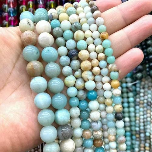 4–12 mm Naturstein, gelbe Achate, lose, runde Abstandsperlen für die Schmuckherstellung, DIY-Armbänder, Charms, Ohrringe, Zubehör – Amazonit – 12 mm, ca. 29 Stück 4–12 mm Naturstein, gelbe Achate, lose, runde Abstandsperlen für die Schmuckherstellung, DIY-Armbänder, Charms, Ohrringe, Zubehör – Amazonit – 12 mm, ca. 29 Stück von VIEPGJ