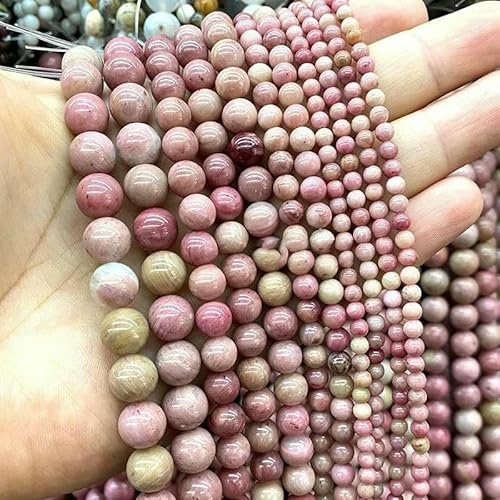 4–12 mm Naturstein, gelbe Achate, lose, runde Abstandsperlen für die Schmuckherstellung, DIY-Armbänder, Charms, Ohrringe, Zubehör – Rhodochrosit – 10 mm, ca. 36 Stück 4–12 mm Naturstein, gelbe Achate, lose, runde Abstandsperlen für die Schmuckherstellung, DIY-Armbänder, Charms, Ohrringe, Zubehör – Rhodochrosit – 10 mm, ca. 36 Stück von VIEPGJ