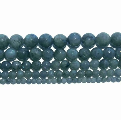 4 6 8 10 MM Faceted Natural Stone Bead Pink Quartz Amethysts Agates Lapis lazuli For Jewelry Making DIY Bracelet Necklace-Gray Labradorite-6mm 60pcs beads von VIEPGJ