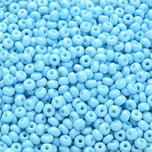400 Stück 4,0 mm farbige Glasperlen, Abakus-Abstandshalterperlen für die Schmuckherstellung, DIY-Perlenmaterial, Armband, Halskette, Zubehör, Blau von VIEPGJ