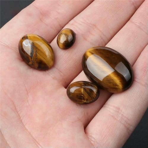 45 Arten Tigerauge Steinperle Natur Gelb Cabochon Rund Facettiert Quadrat Lose Perlen Passend für Modeschmuck Herstellung Handarbeit Lieferung-Nr. 40 18x25mm von VIEPGJ