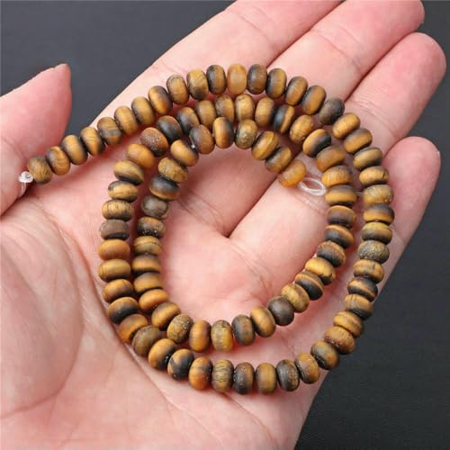 45 Arten Tigerauge Steinperlen Natur Gelb Cabochon Rund Facettiert Quadrat Lose Perlen Passend für Modeschmuck Herstellung Handarbeit Lieferung-Nr. 18 5x8mm von VIEPGJ