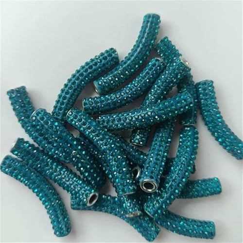 45 mm Volldiamant AB Weichton Gebogene Rohr Lose Perlen mit eingelegten Diamanten DIY Handgefertigte Accessoires - Lan-45 mm 10 Stück 45 mm Volldiamant AB Weichton Gebogene Rohr Lose Perlen mit eingelegten Diamanten DIY Handgefertigte Accessoires - Lan-45 mm 10 Stück von VIEPGJ