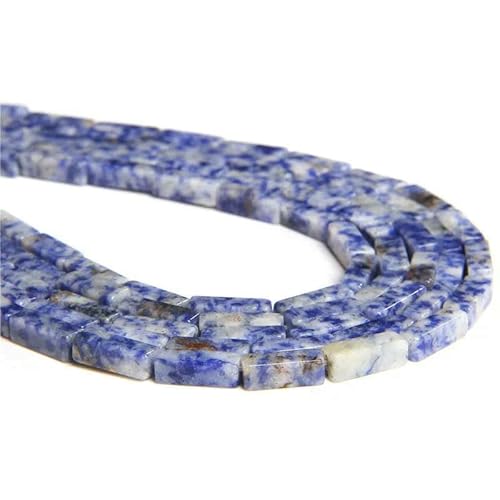 4x13.0mm Natural Square Tube Beads Tiger Eye Turquoises Amethysts Imperial Jaspers Loose Beads for Jewelry Making DIY Bracelet-Sodalite-4x13.0mm about 15pcs von VIEPGJ