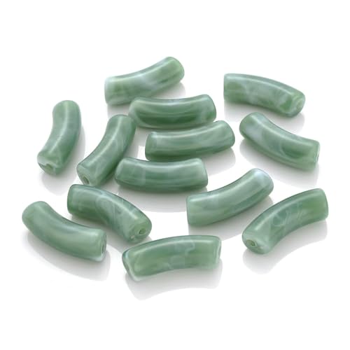 5/10 Stück bunte gebogene Rohrperlen mit Farbverlauf, Acryl-Ellenbogen-Rohrperlen zur Schmuckherstellung, Armband, Ohrringe, Telefonkettenzubehör, 23–11,3,0 mm, 5 Stück von VIEPGJ