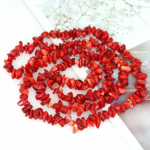 5–8 mm unregelmäßige Freeform-Chip-Kiesperlen, Naturstein, Amethyste, Tigerauge-Perlen zur Schmuckherstellung, DIY-Halskette, Armband, rote Koralle, 5–8 mm, 40,6 cm 5–8 mm unregelmäßige Freeform-Chip-Kiesperlen, Naturstein, Amethyste, Tigerauge-Perlen zur Schmuckherstellung, DIY-Halskette, Armband, rote Koralle, 5–8 mm, 40,6 cm von VIEPGJ