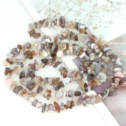 5–8 mm unregelmäßige Freeform-Chip-Kiesperlen, Naturstein, Amethyste, Tigerauge-Perlen zur Schmuckherstellung, DIY-Halskette, Armband – Botswana-Achat – 5–8 mm, 32 Zoll 5–8 mm unregelmäßige Freeform-Chip-Kiesperlen, Naturstein, Amethyste, Tigerauge-Perlen zur Schmuckherstellung, DIY-Halskette, Armband – Botswana-Achat – 5–8 mm, 32 Zoll von VIEPGJ