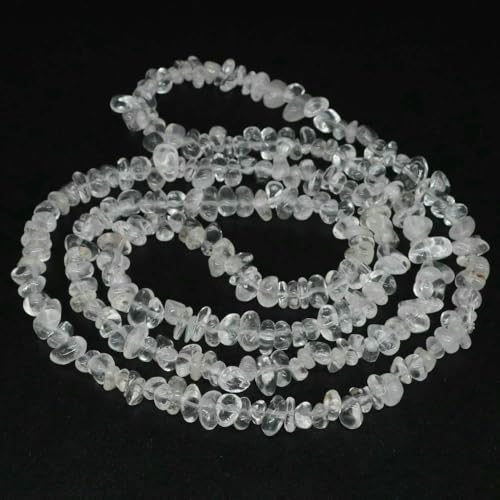 5–8 mm unregelmäßige Freeform-Chip-Kiesperlen, Naturstein, Amethyste, Tigerauge-Perlen zur Schmuckherstellung, DIY-Halskette, Armband – klarer Quarz – 5–8 mm, 81,3 cm 5–8 mm unregelmäßige Freeform-Chip-Kiesperlen, Naturstein, Amethyste, Tigerauge-Perlen zur Schmuckherstellung, DIY-Halskette, Armband – klarer Quarz – 5–8 mm, 81,3 cm von VIEPGJ