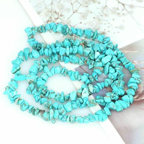 5–8 mm unregelmäßige Freeform-Chip-Kiesperlen, Naturstein, Amethyste, Tigerauge-Perlen zur Schmuckherstellung, DIY-Halsketten-Armband, Türkis, 5–8 mm, 40,6 cm 5–8 mm unregelmäßige Freeform-Chip-Kiesperlen, Naturstein, Amethyste, Tigerauge-Perlen zur Schmuckherstellung, DIY-Halsketten-Armband, Türkis, 5–8 mm, 40,6 cm von VIEPGJ
