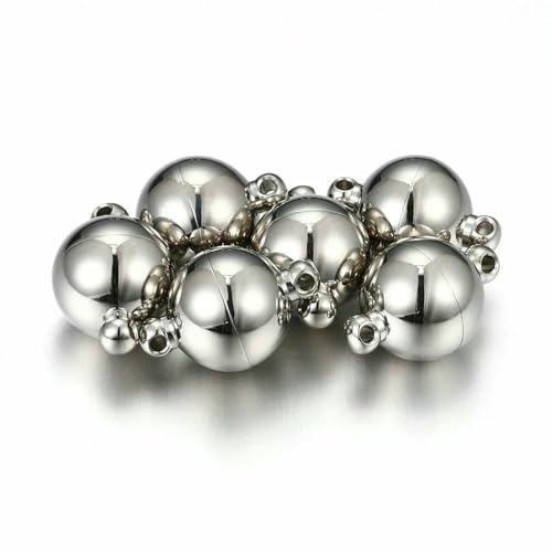 5 Sets magnetischer Edelstahl-Kugelverschluss, Verbinder für Armband, Halskette, Schmuckherstellung, DIY, goldfarbener Endkonverter, Edelstahl, Kugel 6 mm 5 Sets magnetischer Edelstahl-Kugelverschluss, Verbinder für Armband, Halskette, Schmuckherstellung, DIY, goldfarbener Endkonverter, Edelstahl, Kugel 6 mm von VIEPGJ