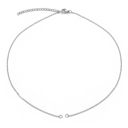 5 Stück Edelstahl 18 Karat vergoldet Doppel-Biegering verstellbare Kette Schmuckherstellung DIY Verbinder Charm Anhänger Halskette-Halskette S1.2 von VIEPGJ