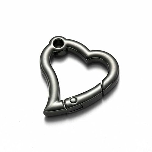 5 Stück Herz-Karabinerhaken-Clip Karabiner-Anschlussverschluss für DIY-Schlüsselhalter, Schlüsselanhänger, Schmuckherstellung, Handtasche, Bastelzubehör, GB 29 x 21 5 Stück Herz-Karabinerhaken-Clip Karabiner-Anschlussverschluss für DIY-Schlüsselhalter, Schlüsselanhänger, Schmuckherstellung, Handtasche, Bastelzubehör, GB 29 x 21 von VIEPGJ