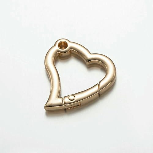 5 Stück Herz-Karabinerhaken-Clip Karabiner-Anschlussverschluss für DIY-Schlüsselhalter, Schlüsselanhänger, Schmuckherstellung, Handtasche, Bastelzubehör, GD 29 x 21 5 Stück Herz-Karabinerhaken-Clip Karabiner-Anschlussverschluss für DIY-Schlüsselhalter, Schlüsselanhänger, Schmuckherstellung, Handtasche, Bastelzubehör, GD 29 x 21 von VIEPGJ