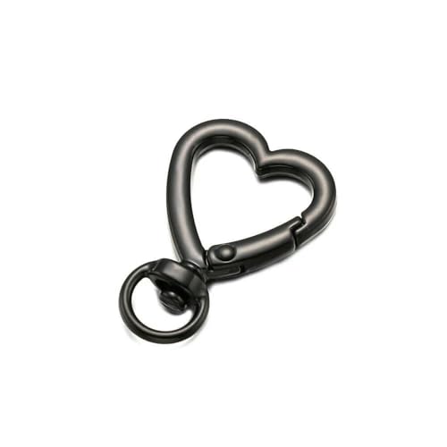 5 Stück Herzform Rotationslegierung Hummer Federverschlüsse zum Öffnen Schlüsselring Haken Karabiner Verbinder Hundekette Schnallen DIY Schmuck-138A1053 von VIEPGJ